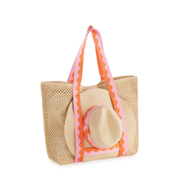 Antigua Tote And Hat Set - Pink
