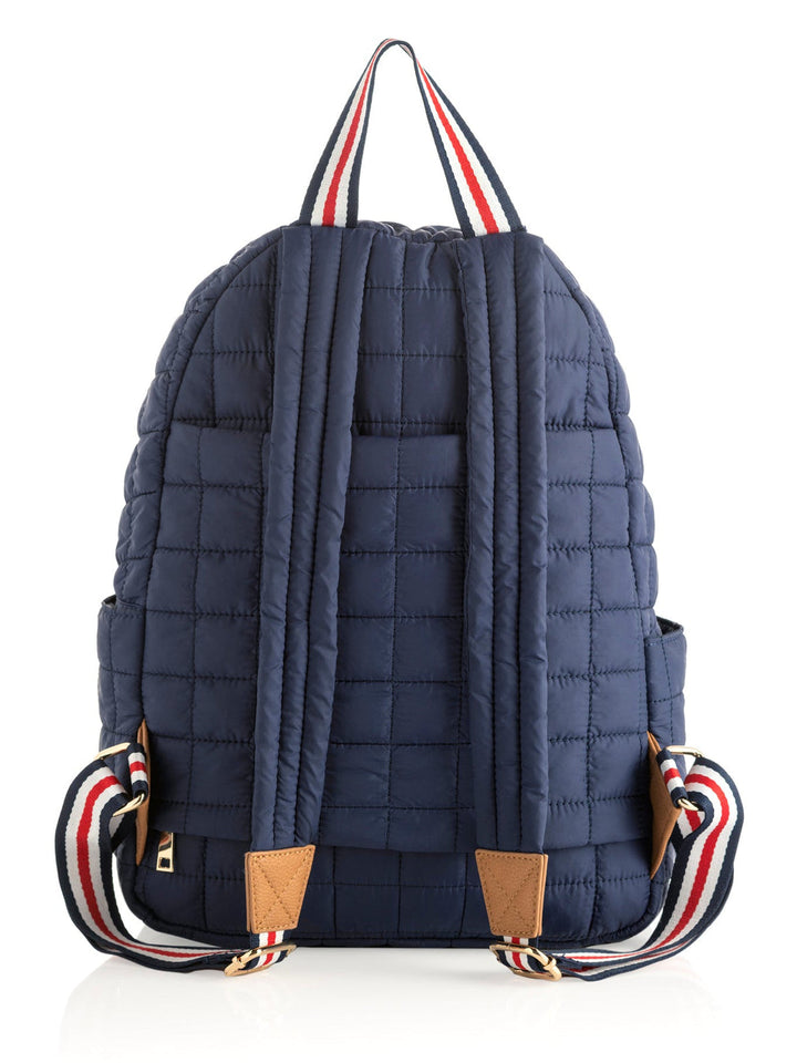 Ezra Quilted Backpack - Navy