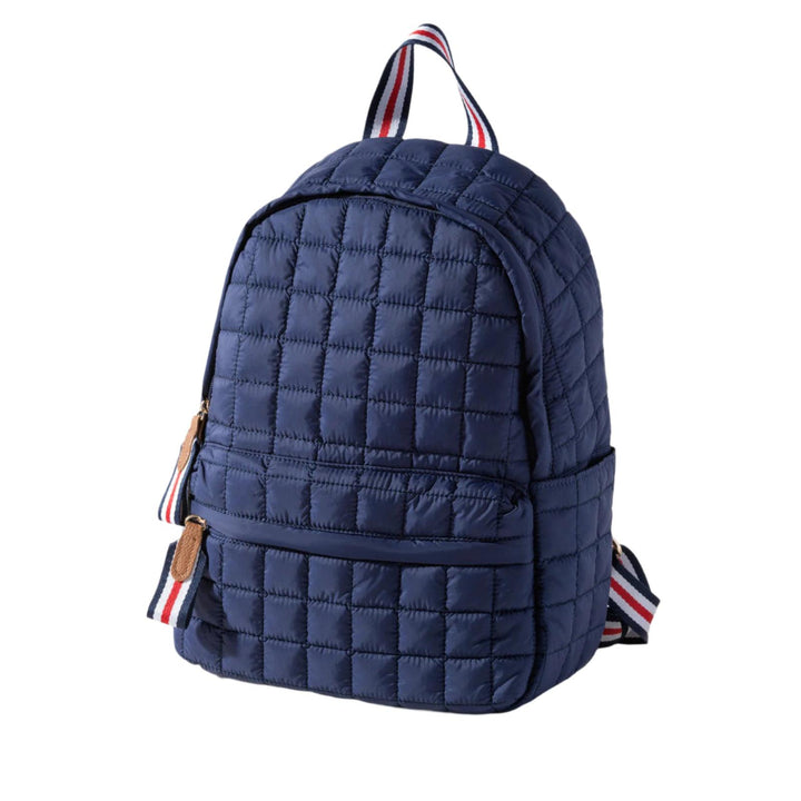 Ezra Quilted Backpack - Navy