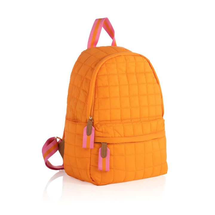Ezra Quilted Backpack - Orange