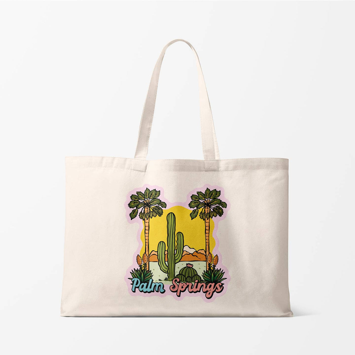 Palm Springs Cactus Tote Bag