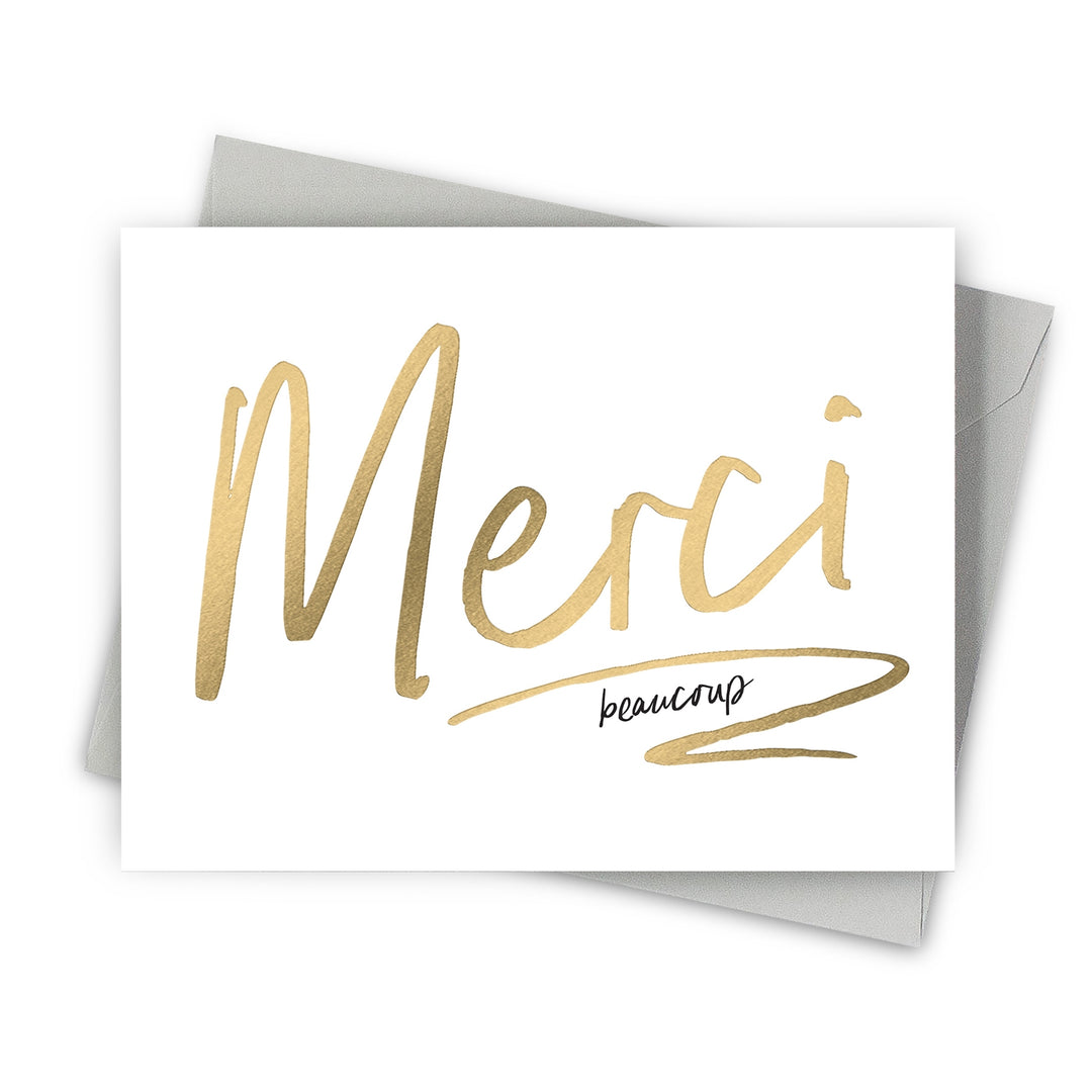 Merci Beaucoup Foil Thank You Greeting Card
