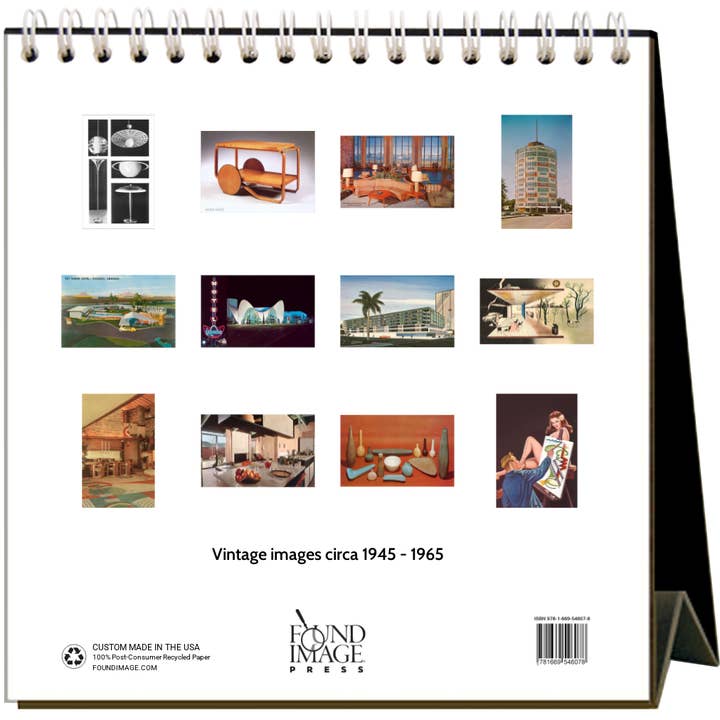 2026 Mid-Century Modern Easel Desk Calendar