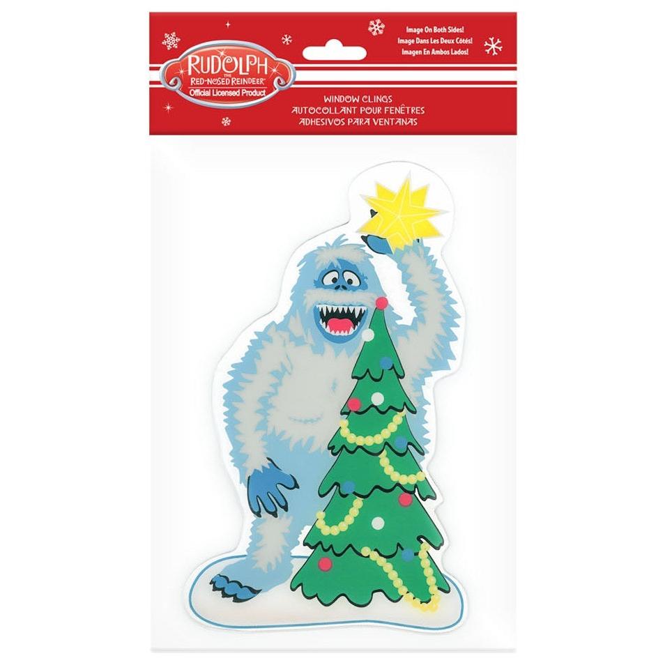 Rudolph Two Sided Window Clings - Bumble With Tree