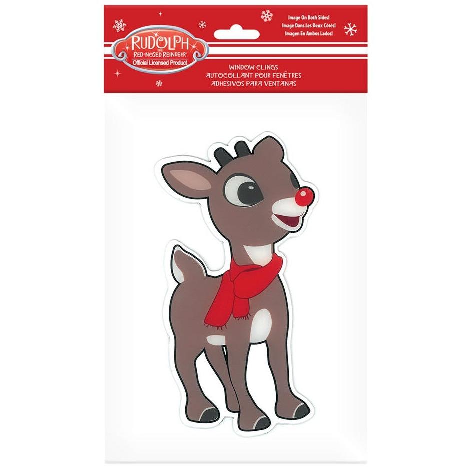 Rudolph Two Sided Window Clings - Rudolph