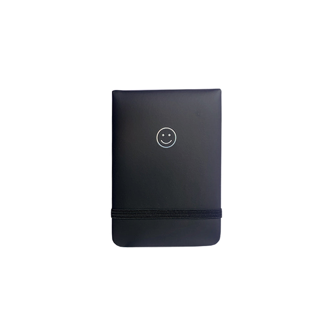 Smiley Mini Pocket Journal - Black