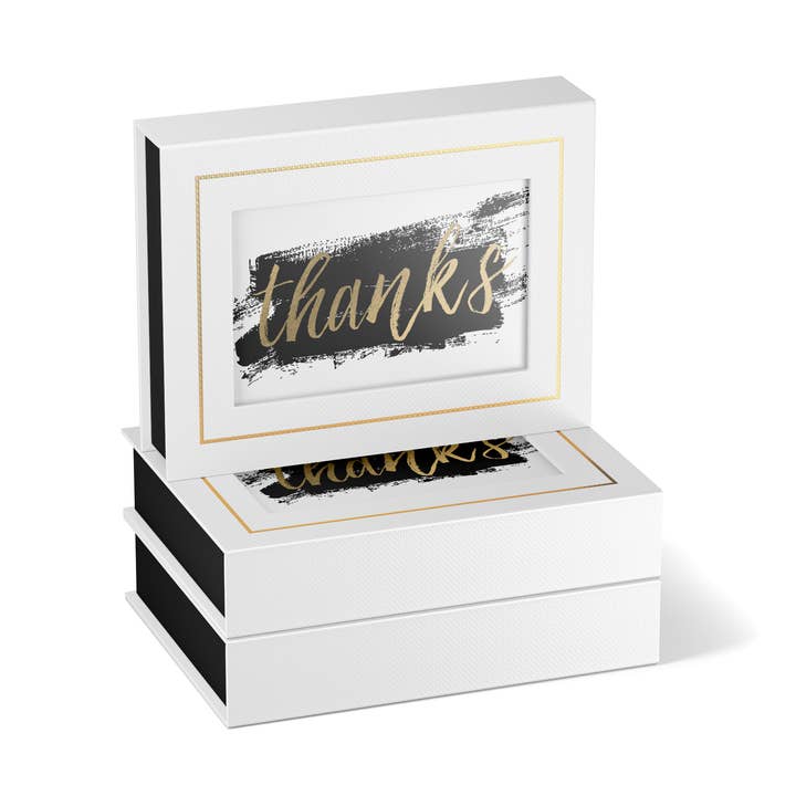 Brushed Thank You Boxed Cards