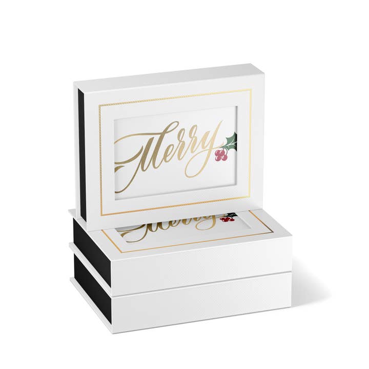 Elegant Merry Boxed Blank Cards