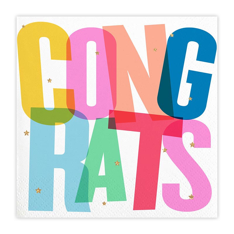 Congrats Cocktail Napkins