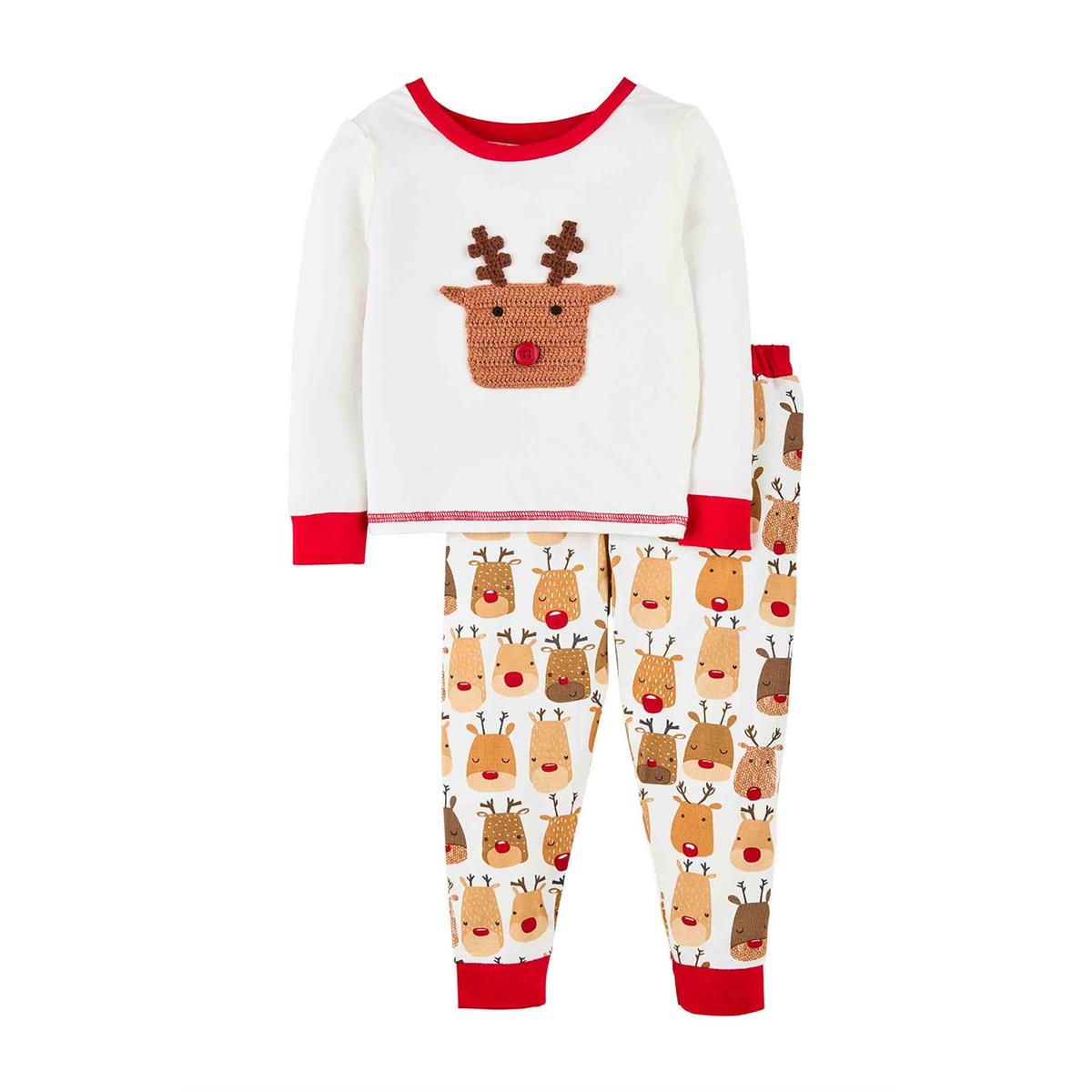 Crochet Reindeer Pajama Set - 5T