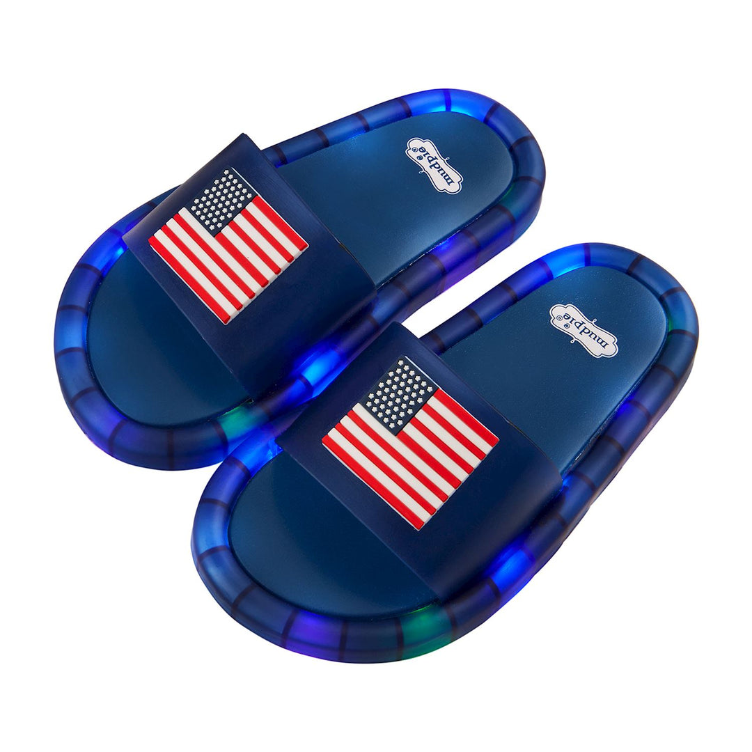 Flag Light Up Sandals - Medium/Large