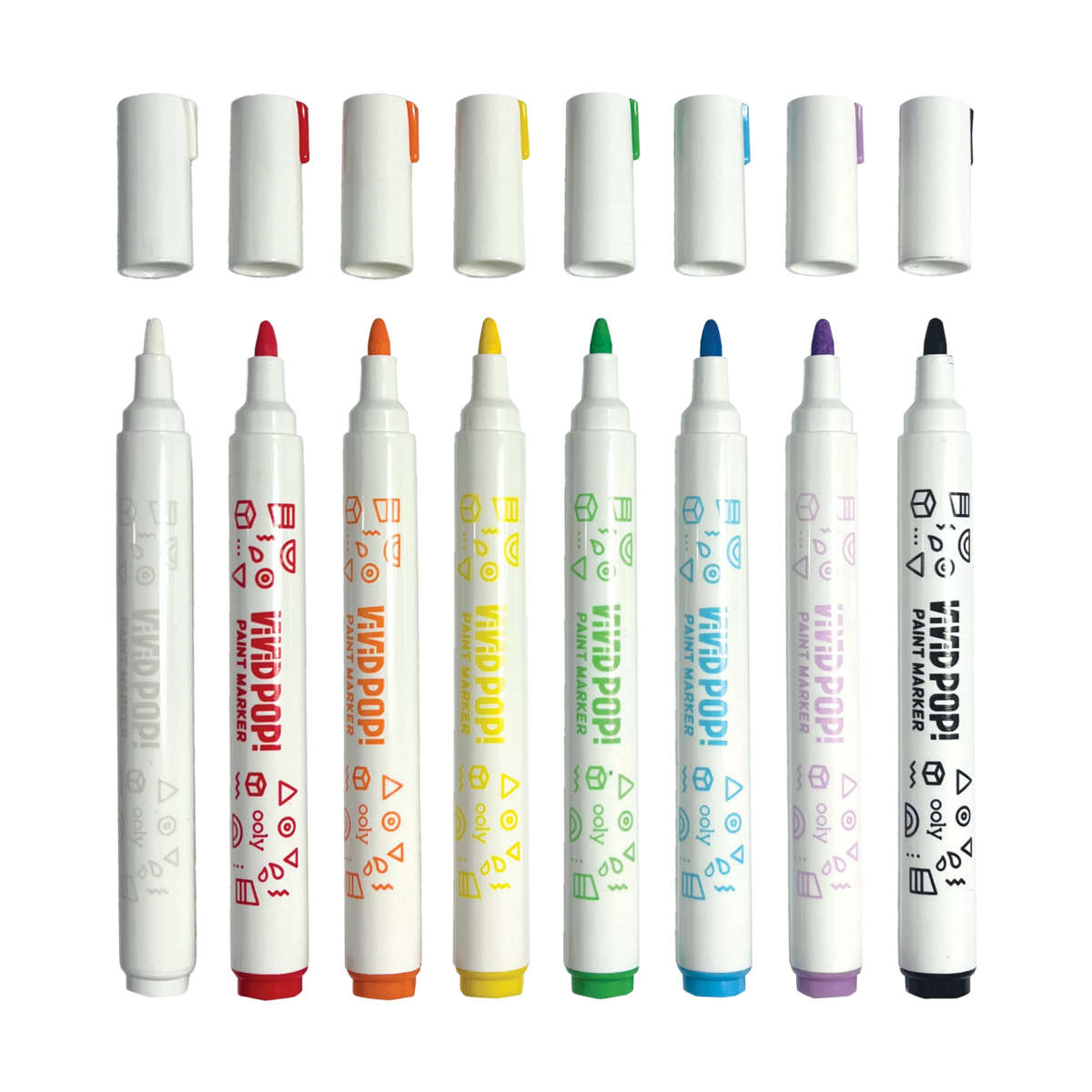 Vivid Pop! Water Based Paint Markers - Set of 8