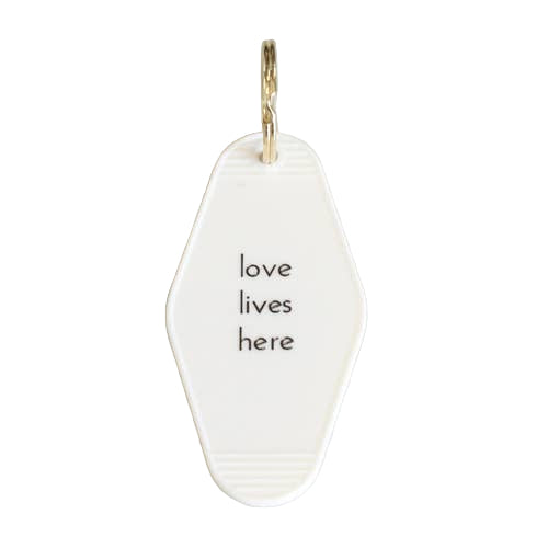 Love Lives Here Key Tag