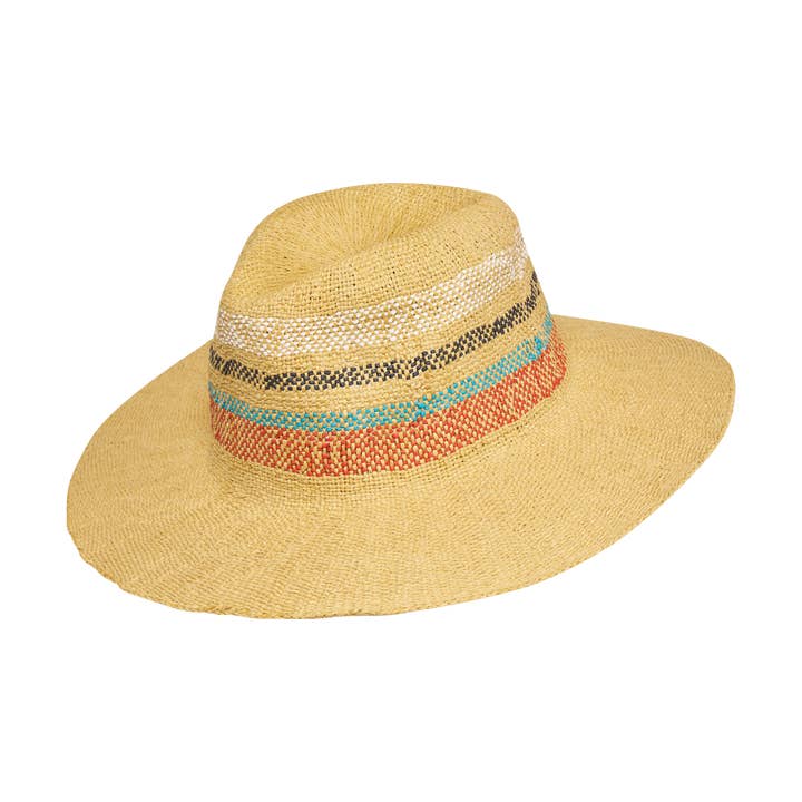 Daphne Natural Hat With Stripe