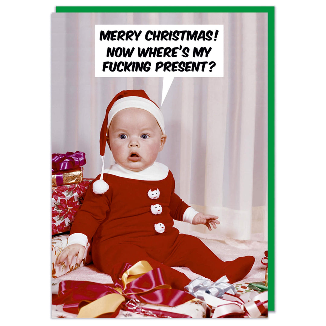 Where's My Christmas Present Holiday Card
