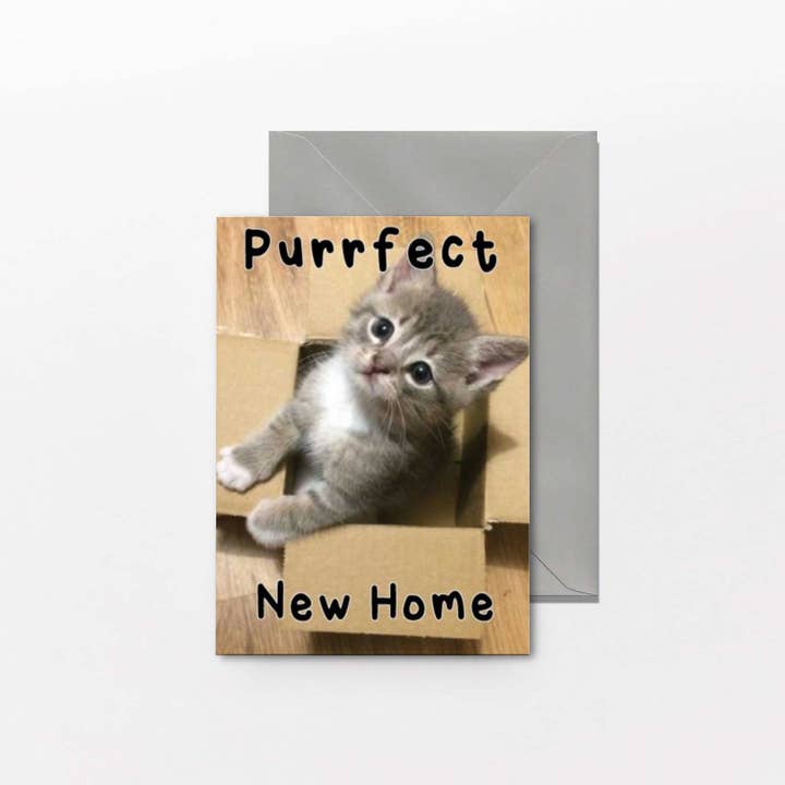 Purrfect New Home Greeting Card