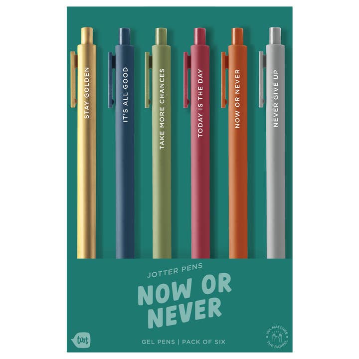 Now Or Never Jotter 6 Pen Set