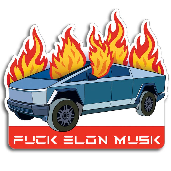 Die Cut Sticker: Fuck Elon Musk