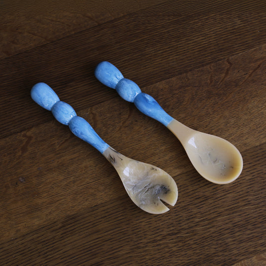 Rio Resin Salad Servers - Blue