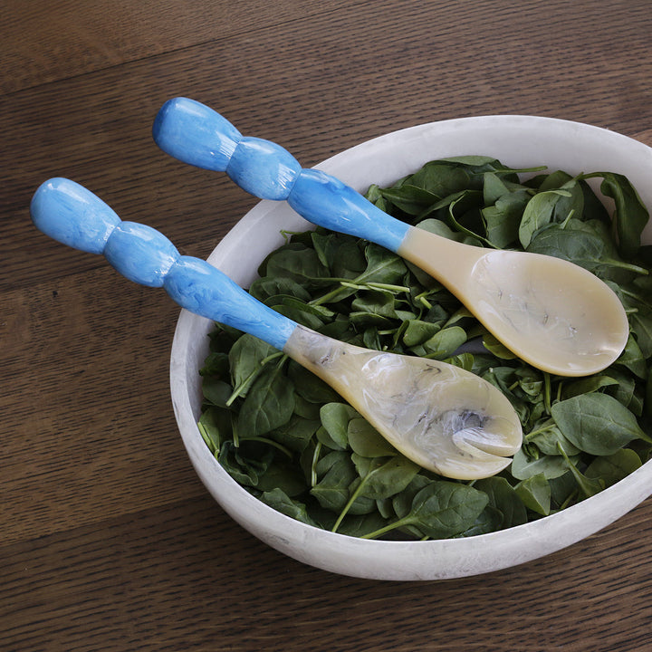 Rio Resin Salad Servers - Blue