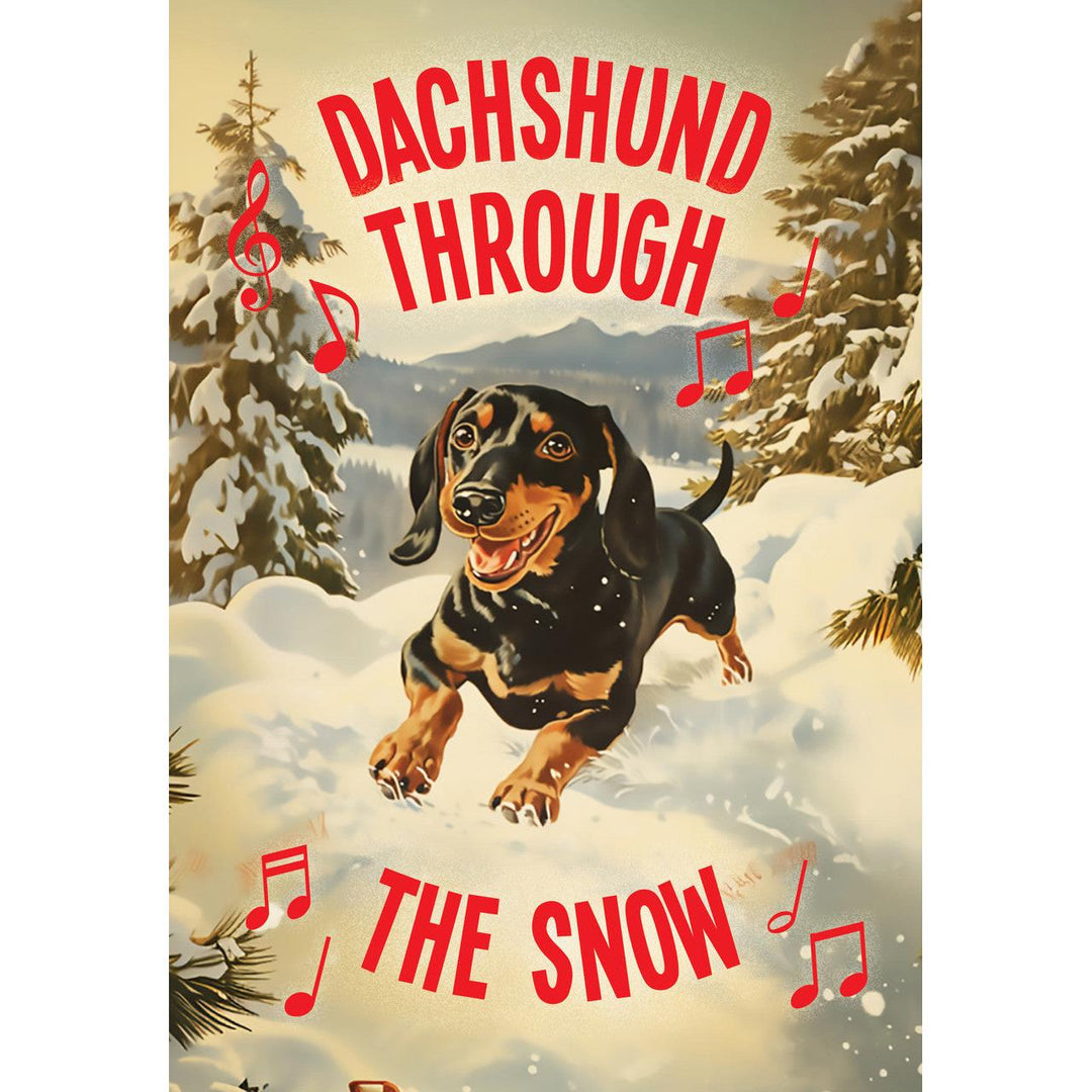 Dachshund Holiday Card