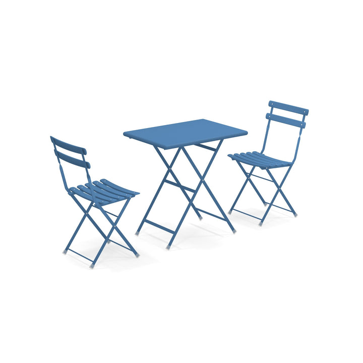 European Style Bistro Table & Chair Set - Marine Blue