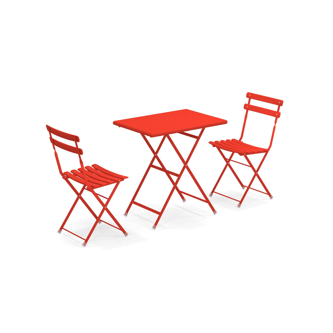 European Style Bistro Table & Chair Set - Cherry Red