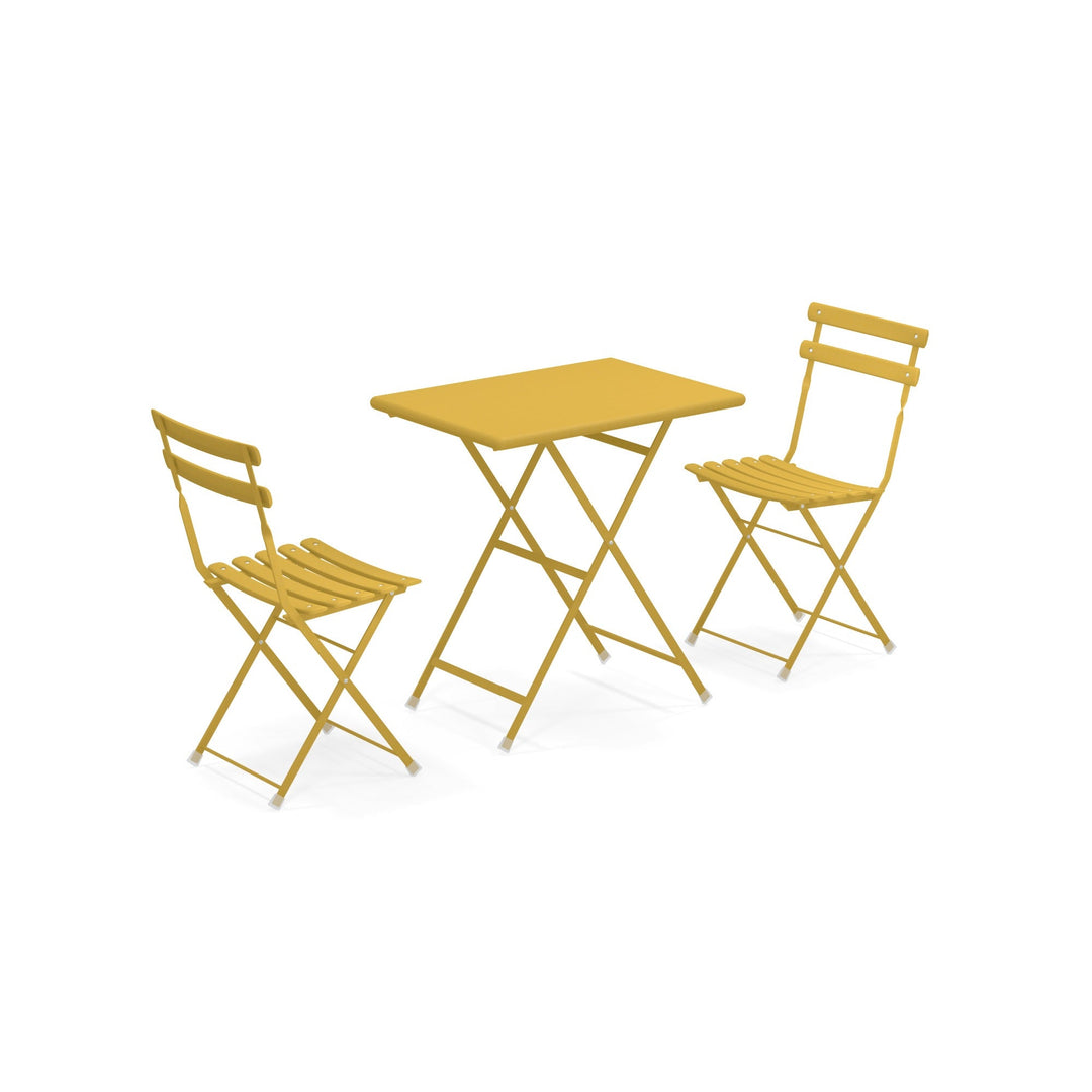 European Style Bistro Table & Chair Set - Yellow