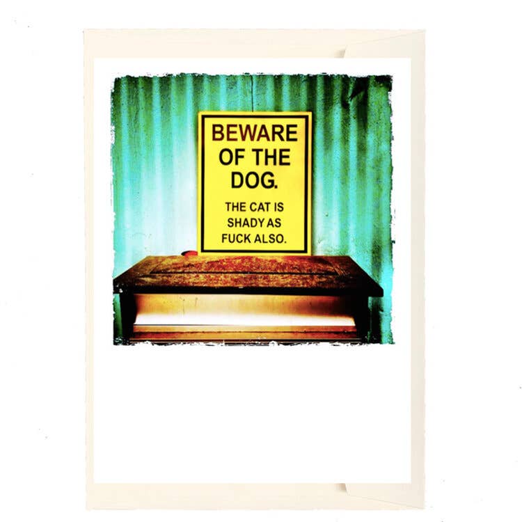 Beware Of Dog Greeting Card