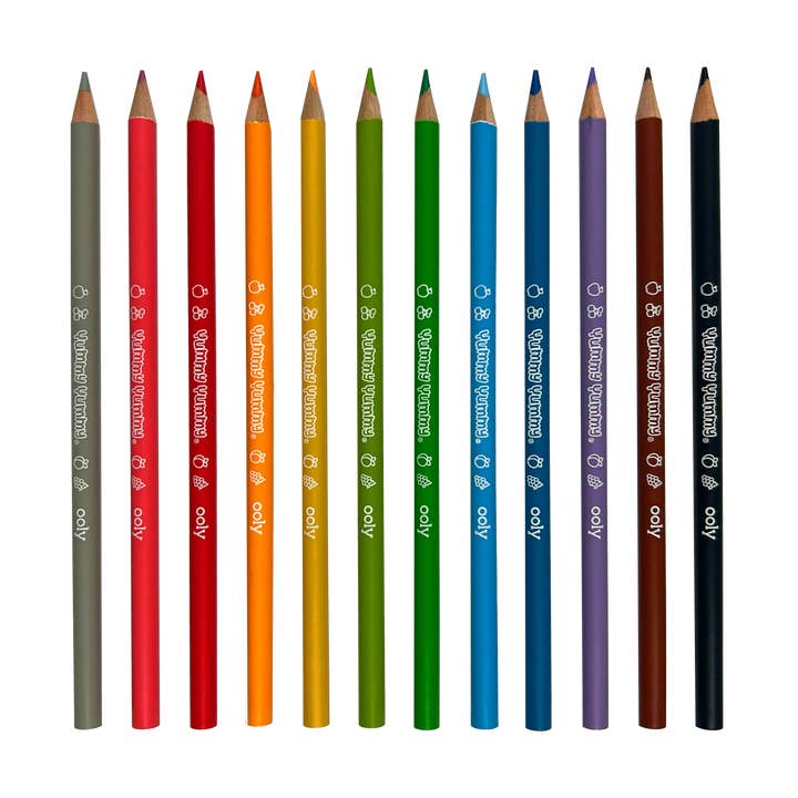 Yummy Yummy Fruit Scented Colored Pencils - Set Of 12