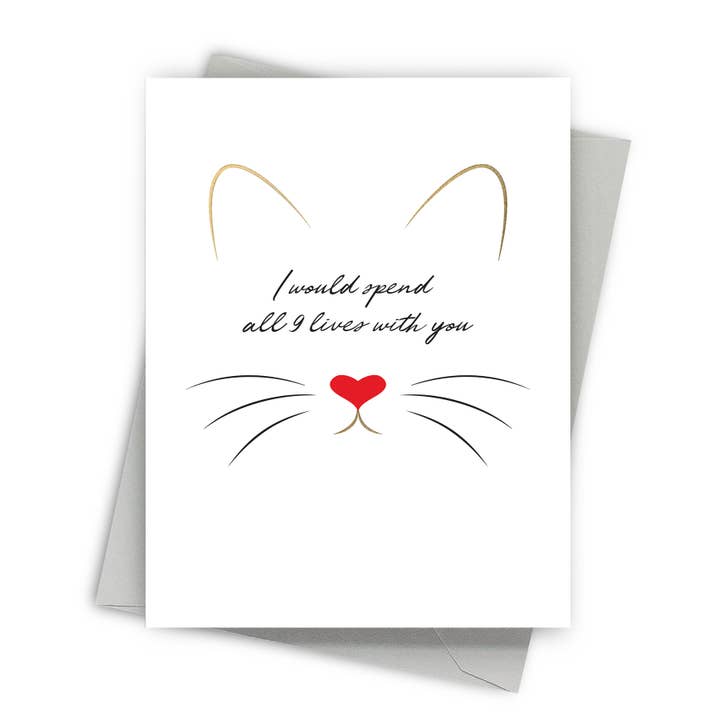 9 Lives Greeting Card