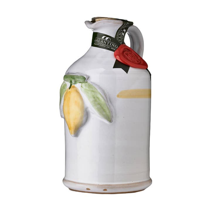 Lemon Extra Virgin Olive Oil In Ceramic Bottle