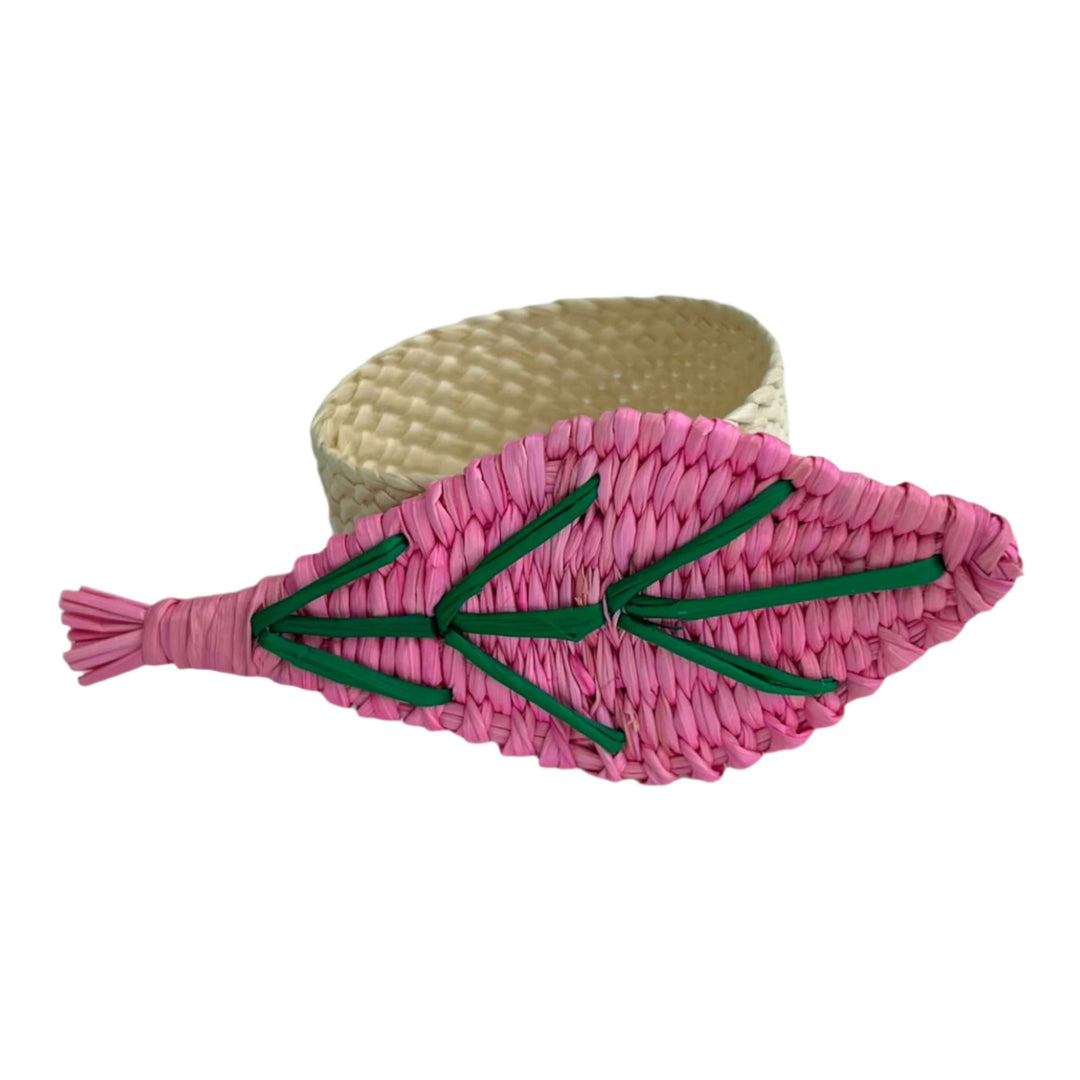 Pink Leaf Napkin Ring