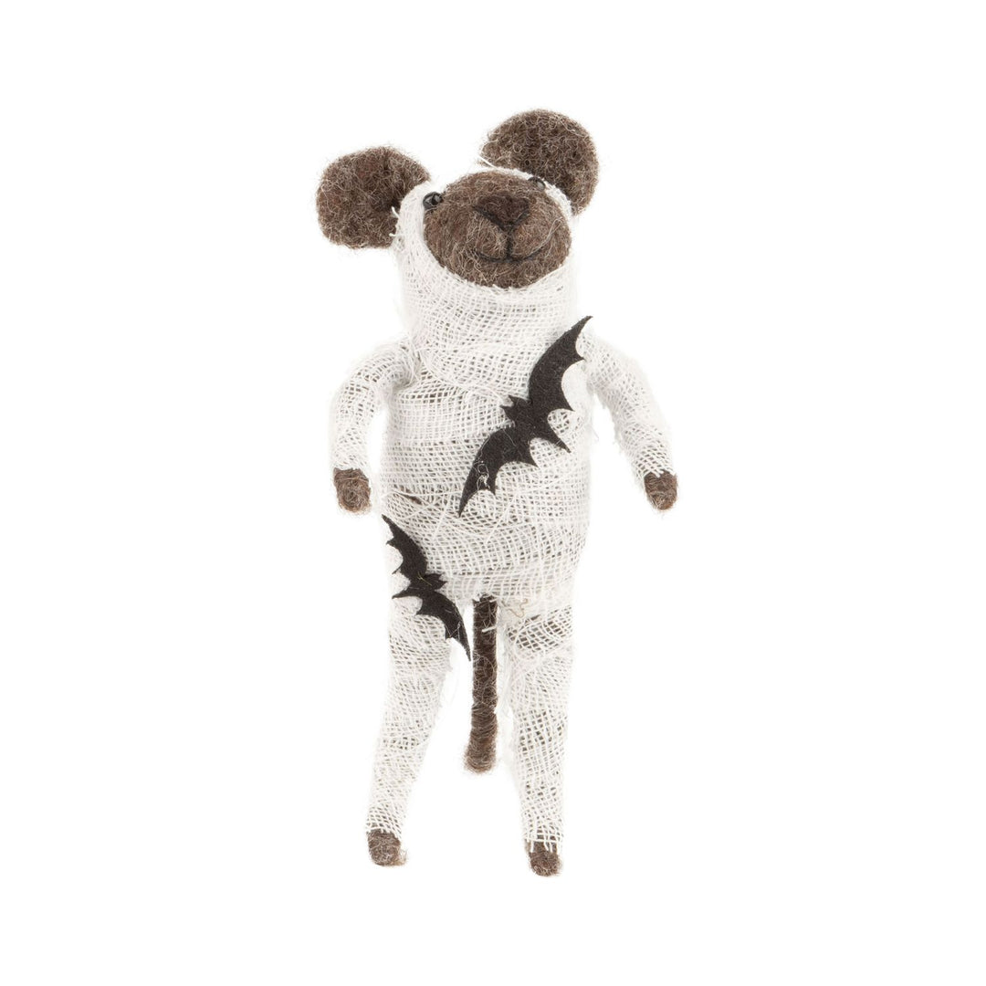 Mouse In Mummy Outfit Felt Ornament
