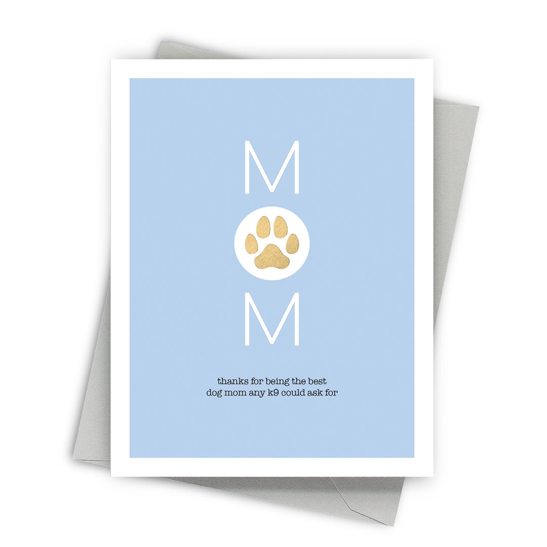 Best Dog Mom Gold Foil Greeting Card