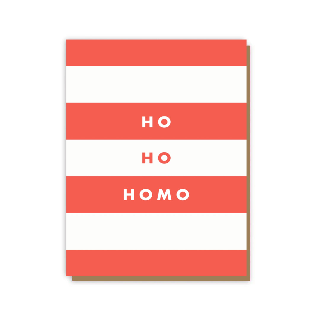 Ho Ho Homo Stripes Greeting Card
