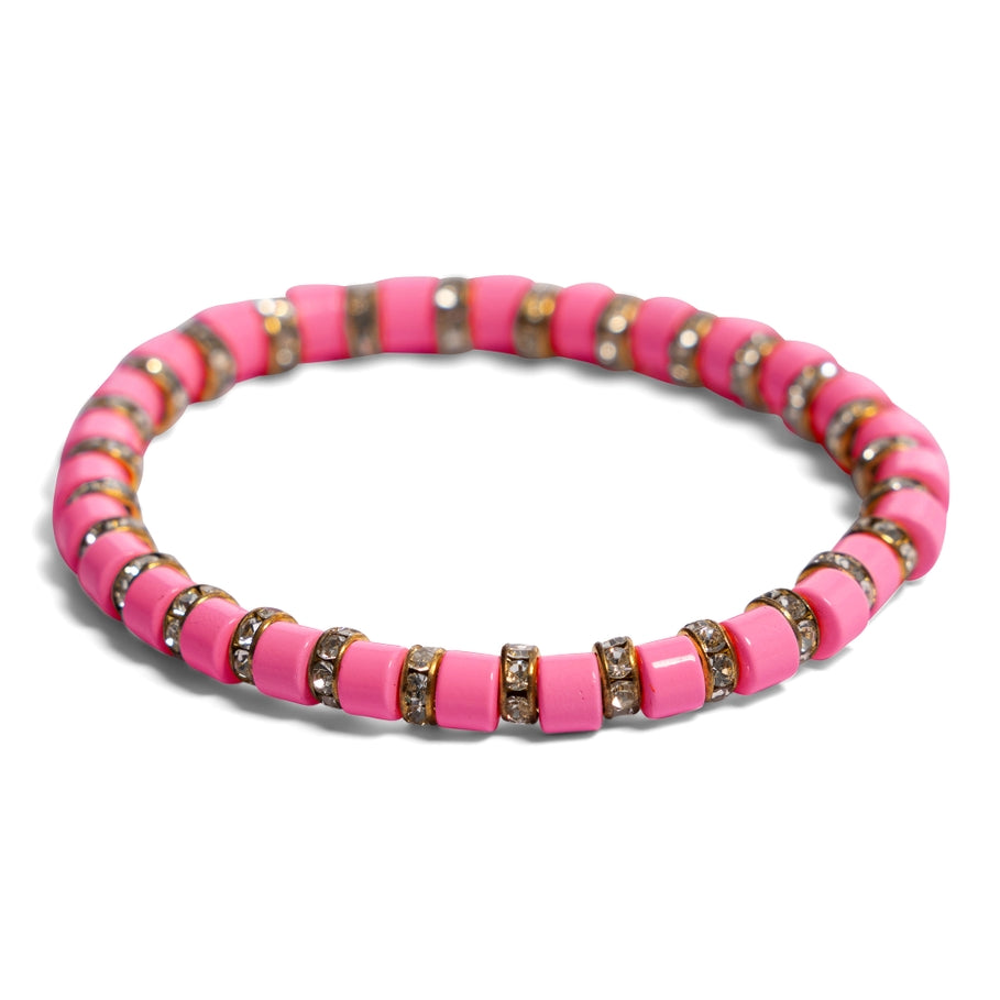 Dream In Color Enamel & Rhinestone Bracelets- Orchid