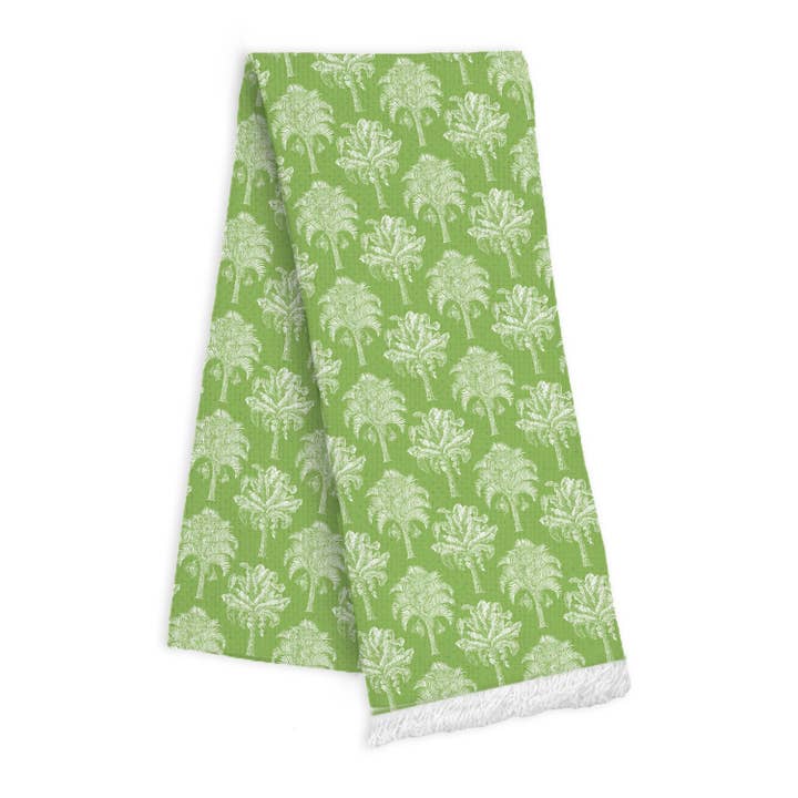 Palm Trees Kitchen Fringe Towel