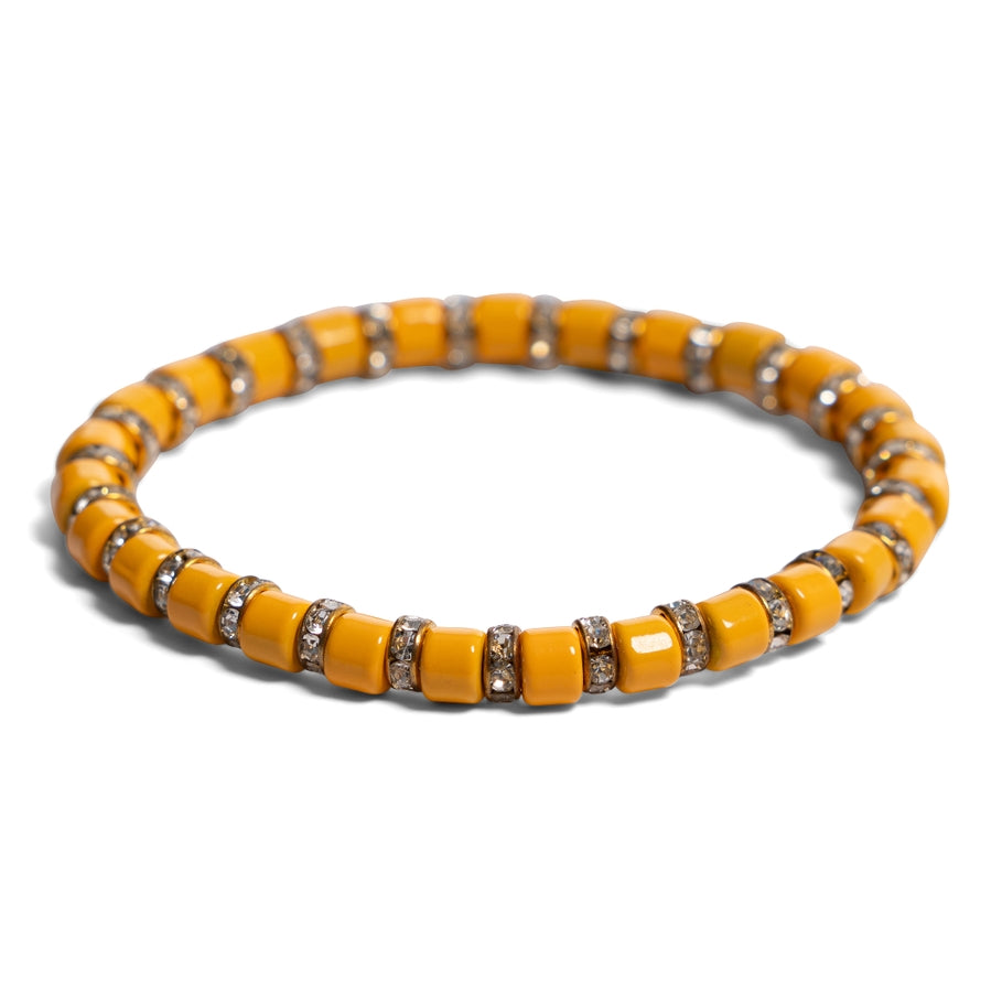 Dream In Color Enamel & Rhinestone Bracelets- Mango