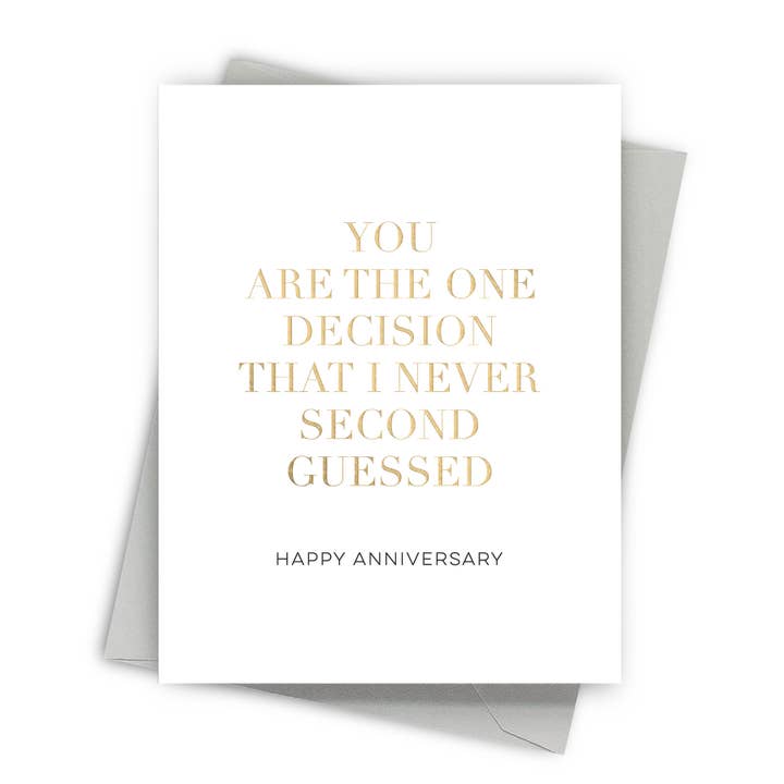 Second Guesses Anniversary Greeting Card