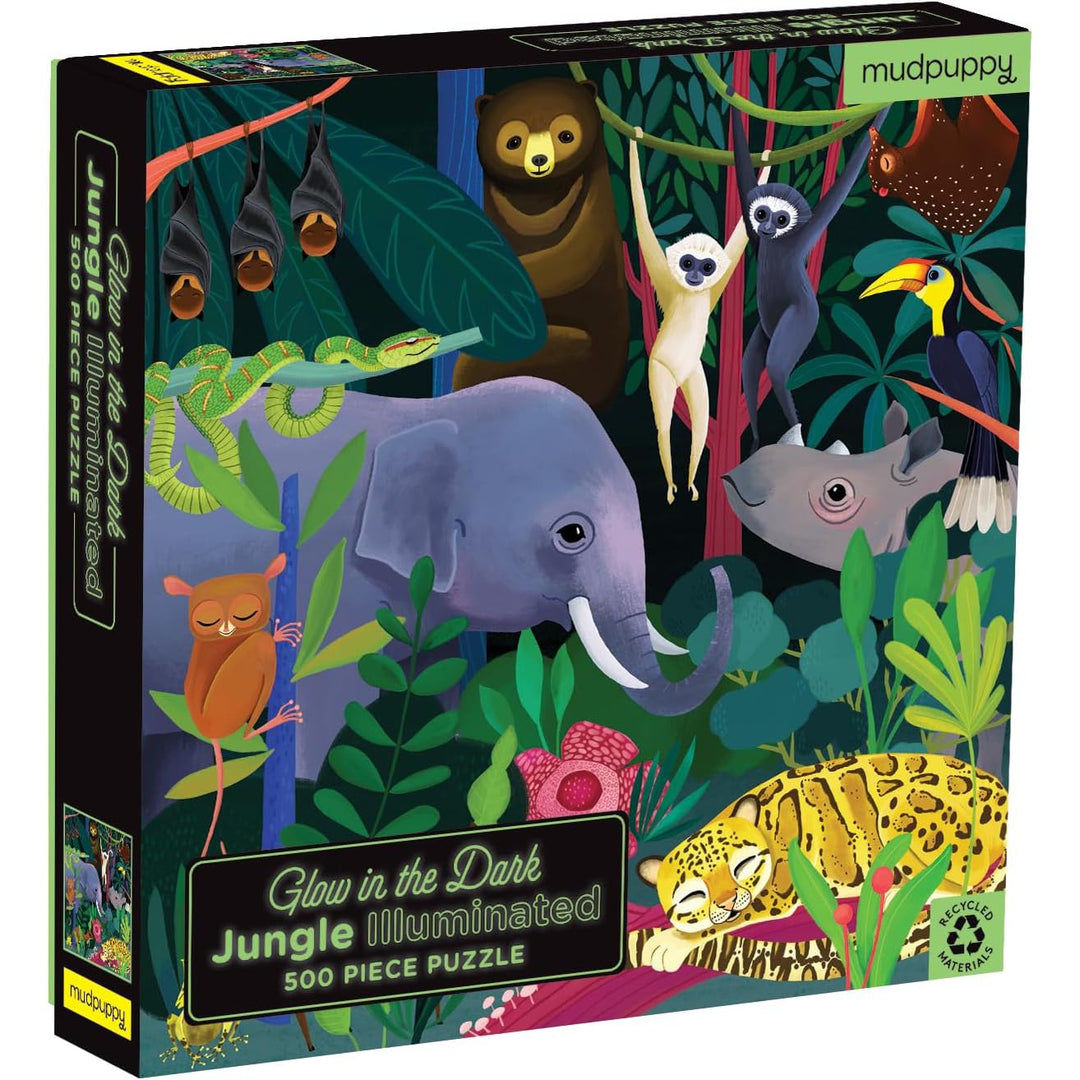 Jungle 500 Piece Glow in The Dark Puzzle