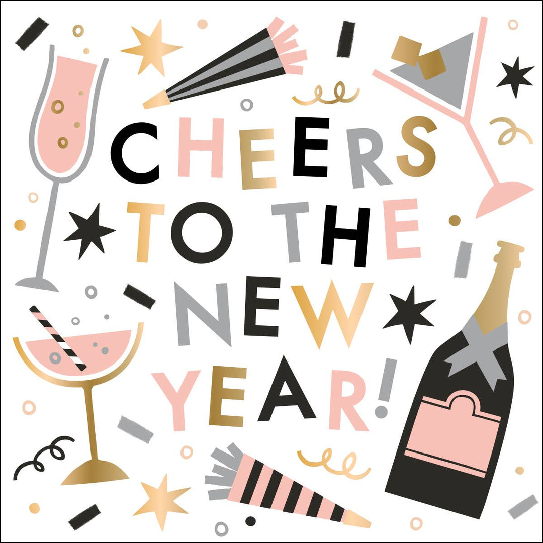 Cheers New Year Cocktail Napkins