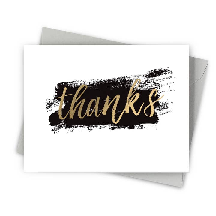Brushed Thanks Greeting Card