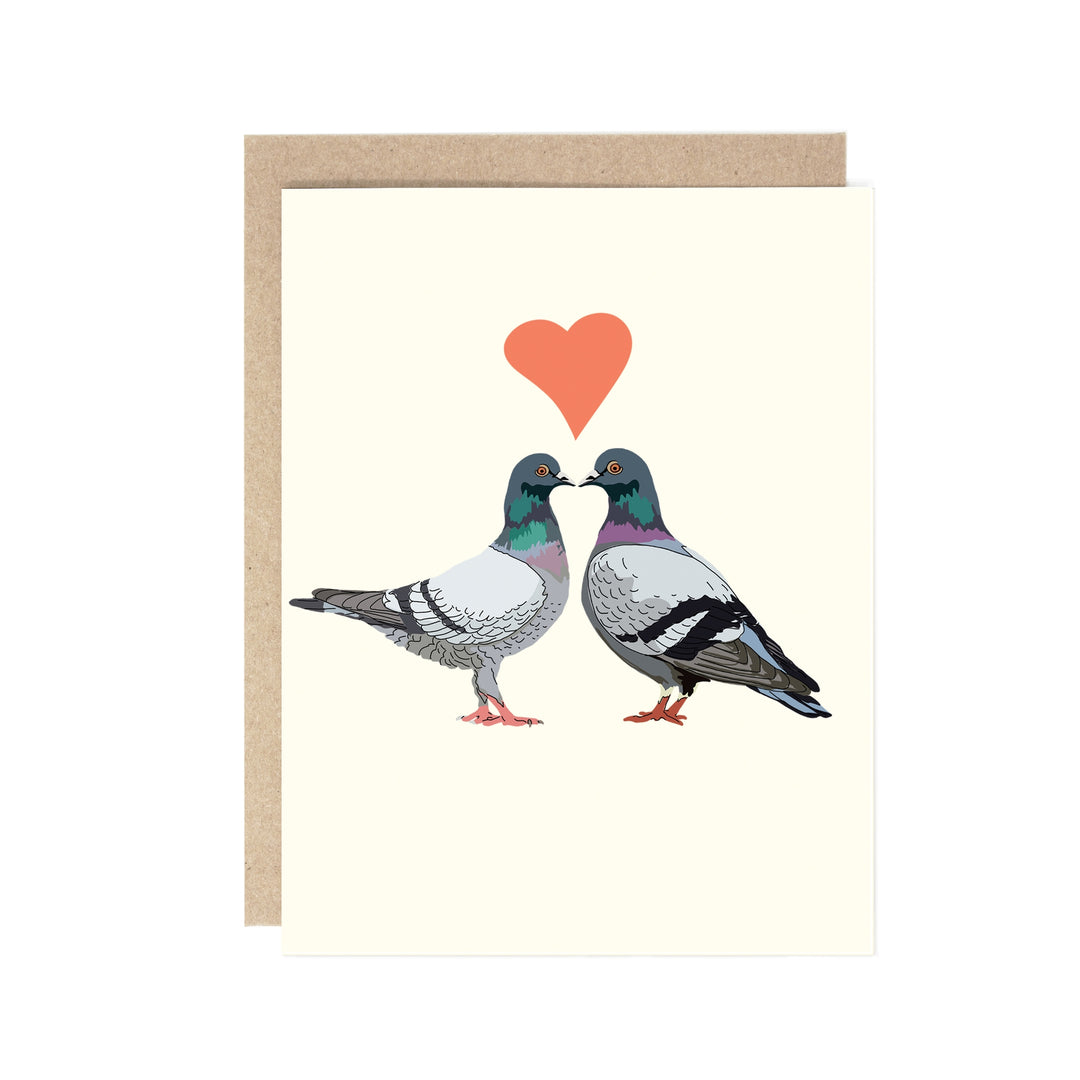 Love Birds Pigeon Greeting Card