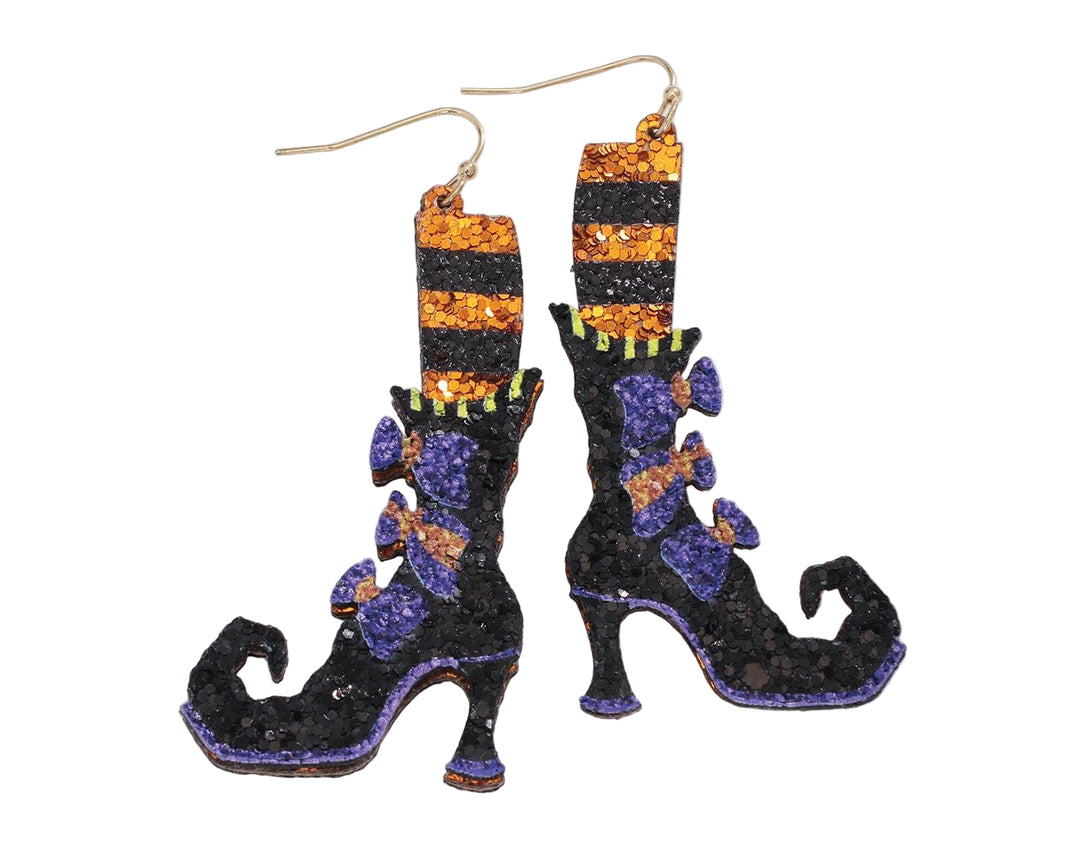 Glitter Witch's Legs Earrings