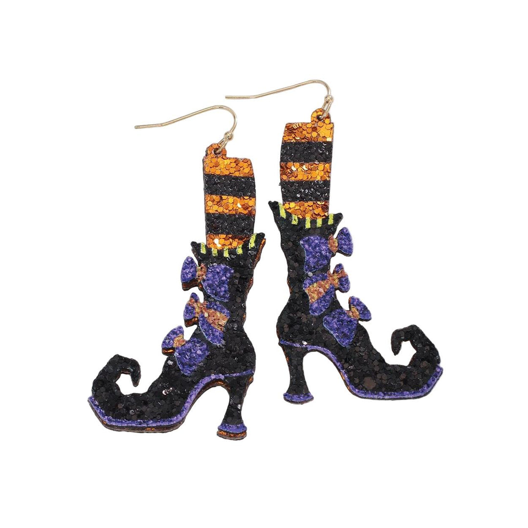 Glitter Witch's Legs Earrings