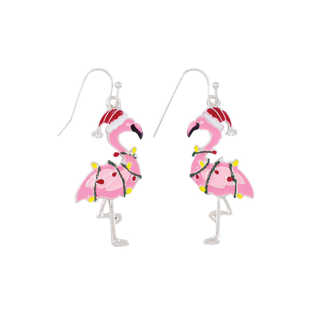 Holiday Flamingos Earrings