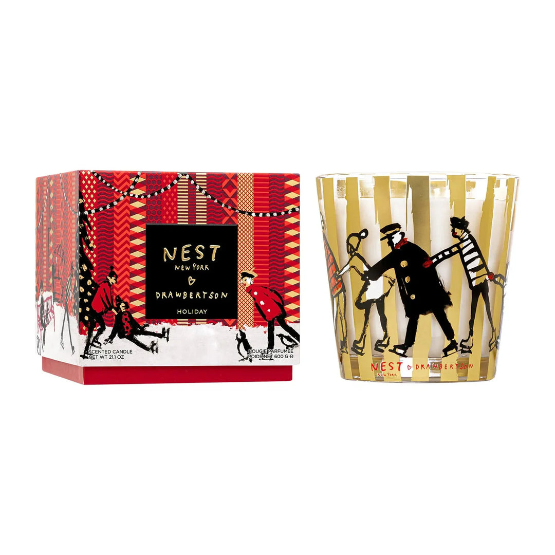 NEST NEW YORK x Drawbertson Holiday 3-Wick Candle 21.1 Oz.