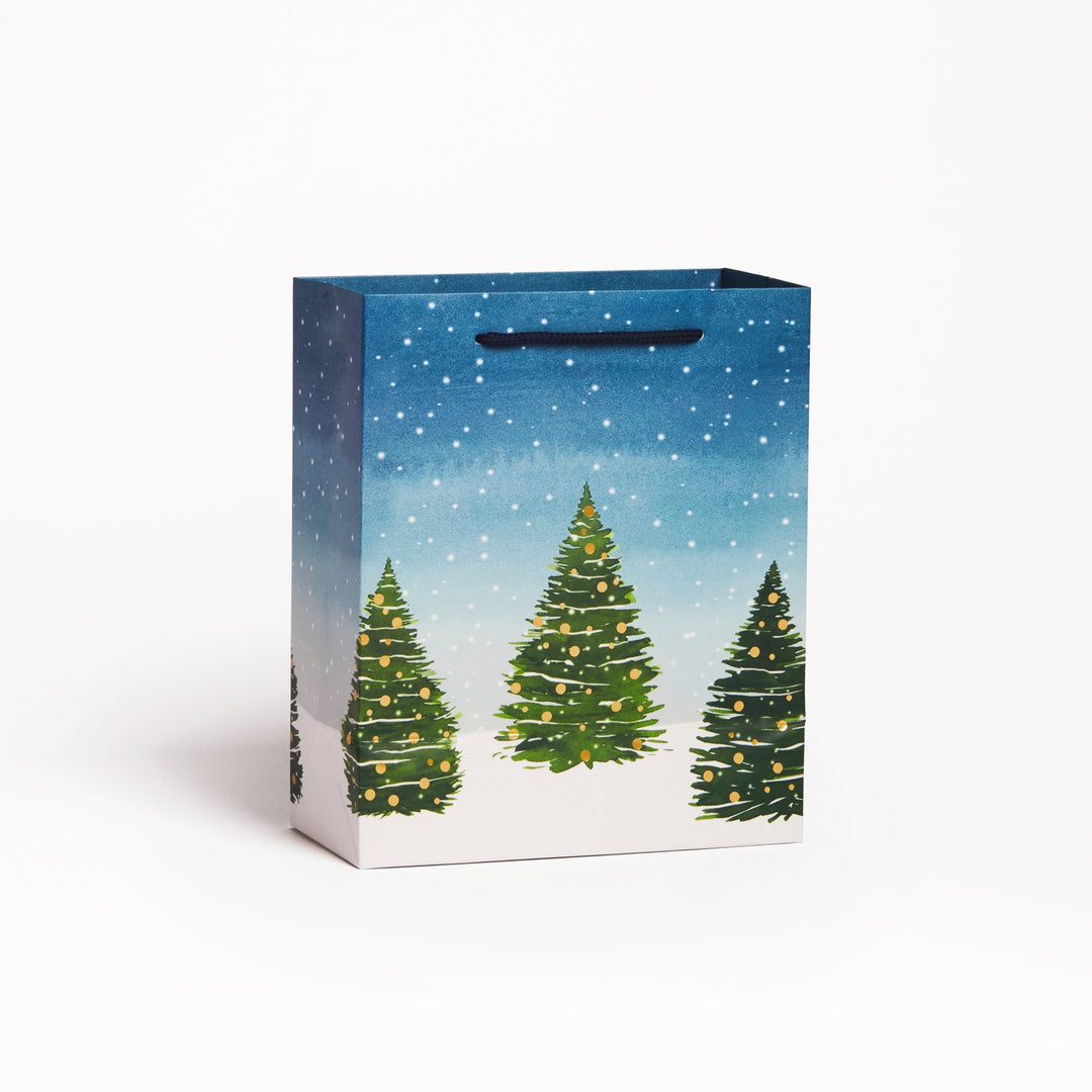 Snowy Trees Medium Holiday Gift Bag
