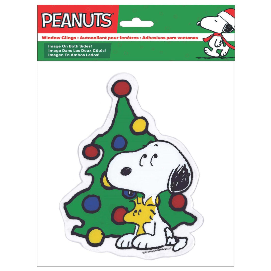 Peanuts© Two Sided Window Clings - Snoopy With Tree